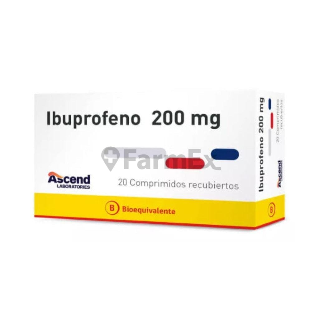 Ibuprofeno 200 mg x 20 comprimidos Farmex-Pluxee-Persistente